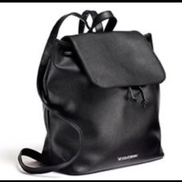 Victoria's Secret Handbags - Victoria's Secret Black Faux Leather Backpack